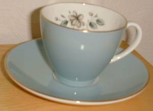 Royal Doulton Rose Elegans Coffee Cup and Saucer
